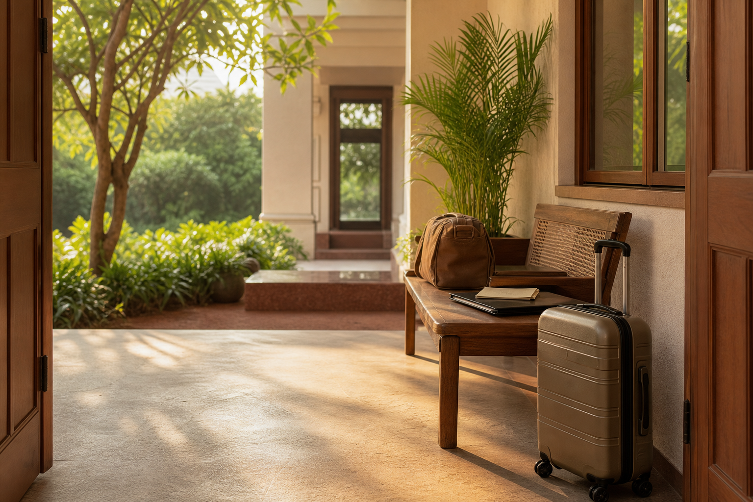Sunlit Indian home prepared for a family move