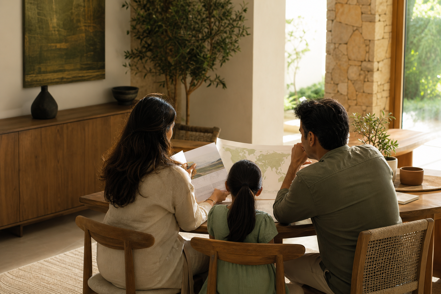 Indian family considering their future together